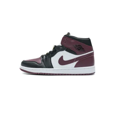 PKstockx Air Jordan 1 Mid SE Black Dark Beetroot (W) CZ4385-016 01