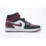 PKstockx Air Jordan 1 Mid SE Black Dark Beetroot (W) CZ4385-016