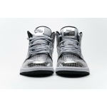 PKstockx Air Jordan 1 Mid SE Disco Metallic Silver (W) CU9304-001