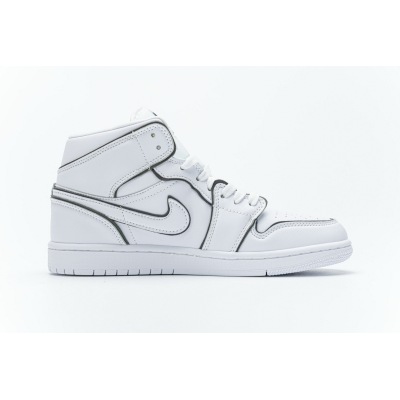 PKstockx Air Jordan 1 Mid Iridescent Reflective White (W) CK6587-100 02