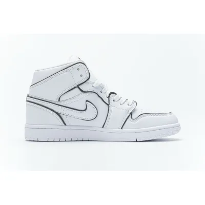 PKstockx Air Jordan 1 Mid Iridescent Reflective White (W) CK6587-100 02