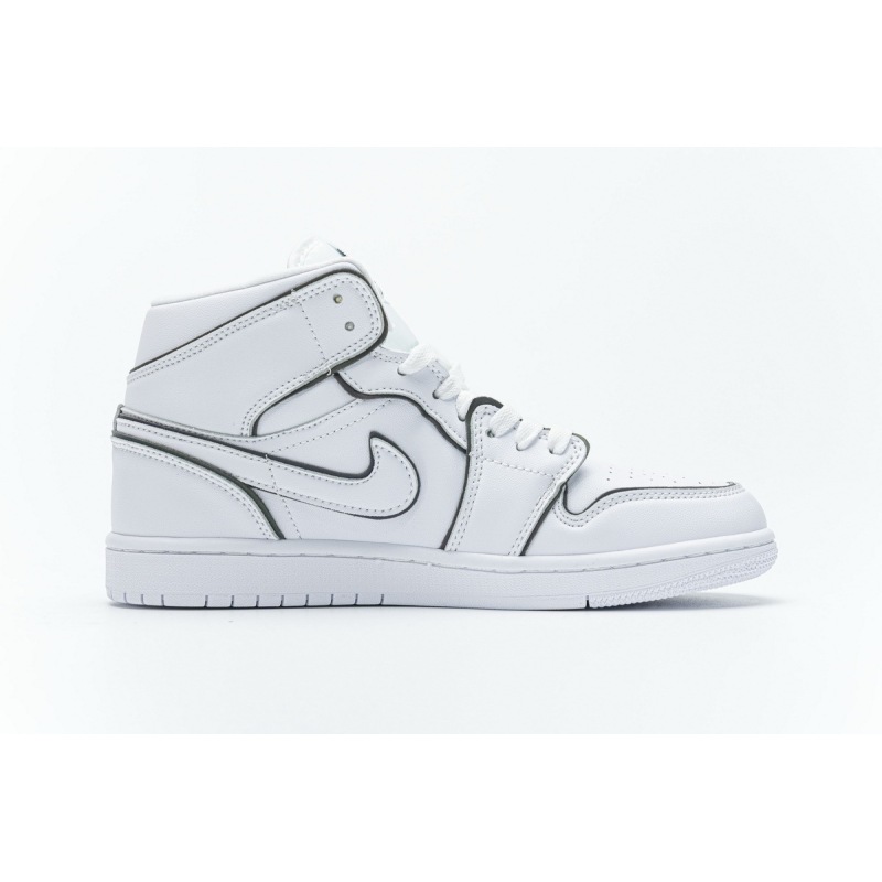 PKstockx Air Jordan 1 Mid Iridescent Reflective White (W) CK6587-100