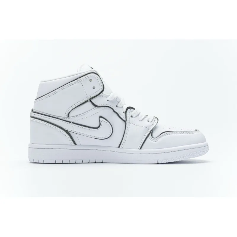 PKstockx Air Jordan 1 Mid Iridescent Reflective White (W) CK6587-100