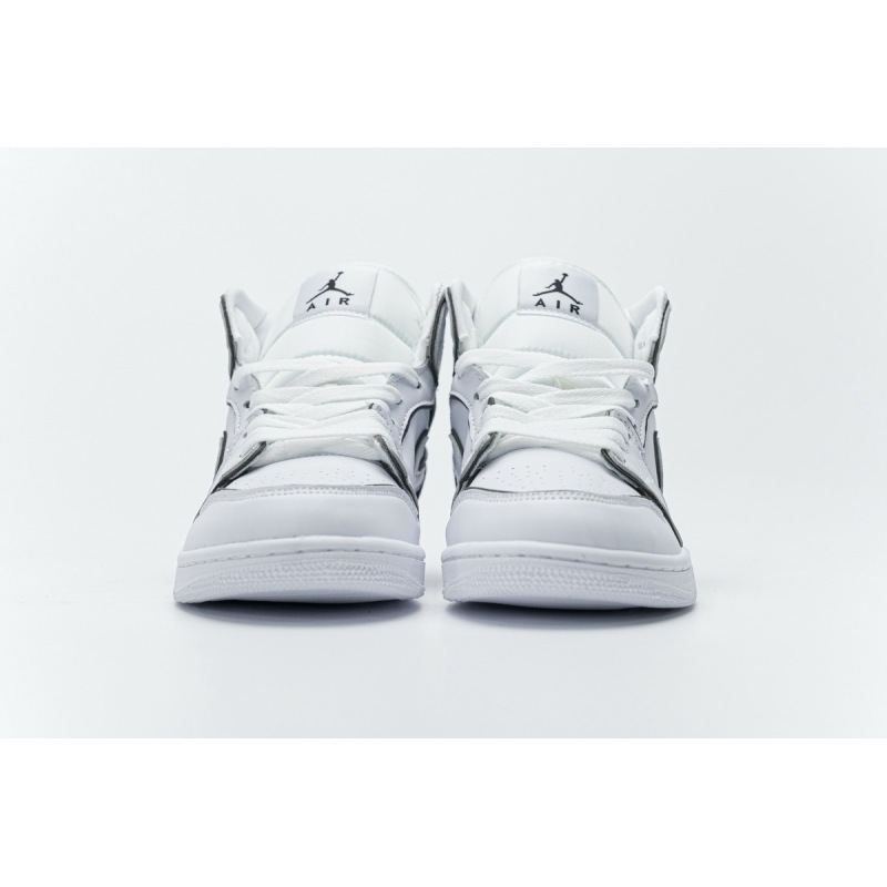 PKstockx Air Jordan 1 Mid Iridescent Reflective White (W) CK6587-100