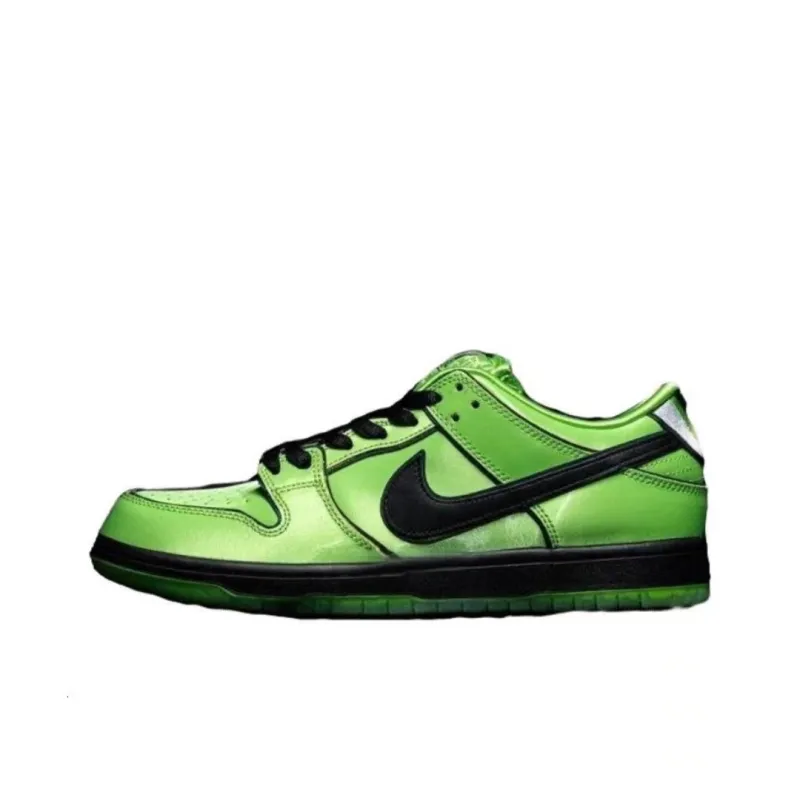 pk god batch the powerpuff girls x nike sb dunk low “buttercup” fz8319-300