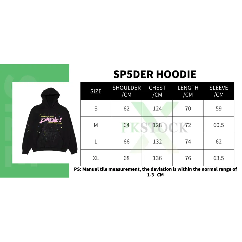 Sp5der P*NK Hoodie Black
