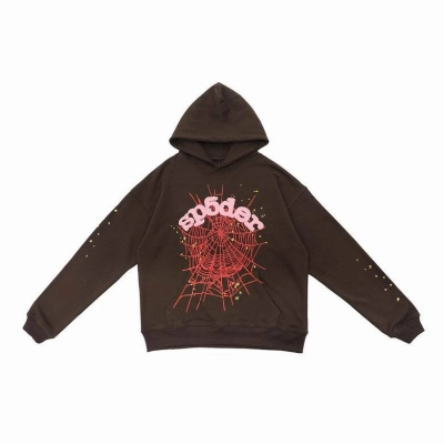 Sp5der Hoodie Brown 01