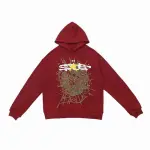 Sp5der Hoodie Maroon
