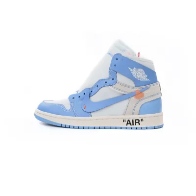 PK God Batch Air Jordan 1 Retro High Off-White University Blue AQ0818-148 01