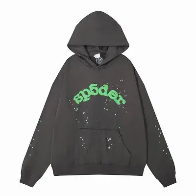 Sp5der Hoodie dark gray 01