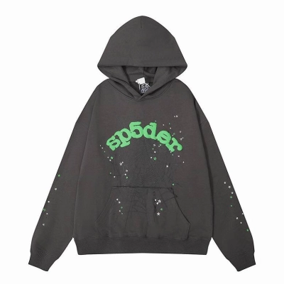 Sp5der Hoodie dark gray 01