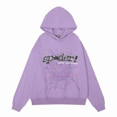 Sp5der Acai Hoodie Purple 01