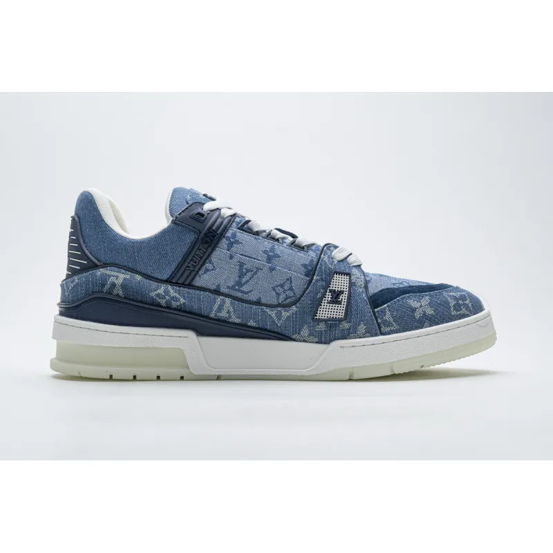PK God Batch LOUIS VUITTON 20ss Trainer Blue Denim
