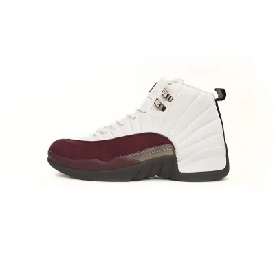 PK God Batch Air Jordan 12 white wine red D76989-100 01