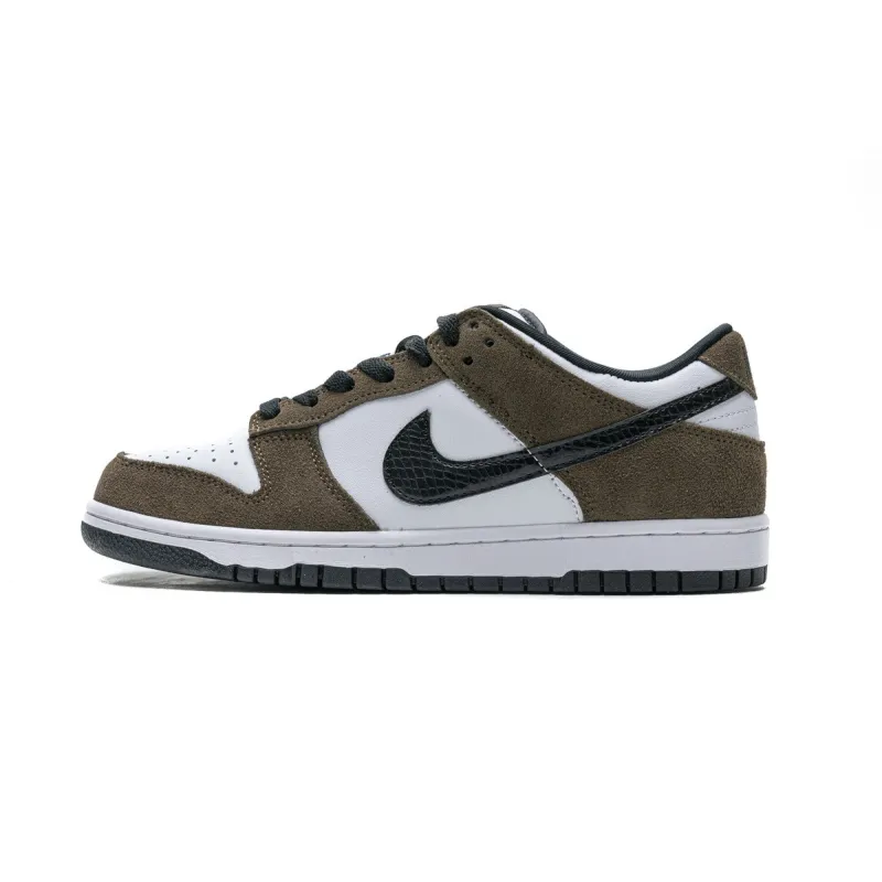 pk god batch nike sb dunk low white black trail end brown 304292-102