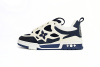 PK God Batch LOUIS VUITTON Leather lace up Fashionable Board Shoes Blue 51BCOLRB