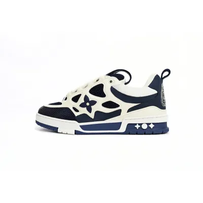 PK God Batch LOUIS VUITTON Leather lace up Fashionable Board Shoes Blue 51BCOLRB 02