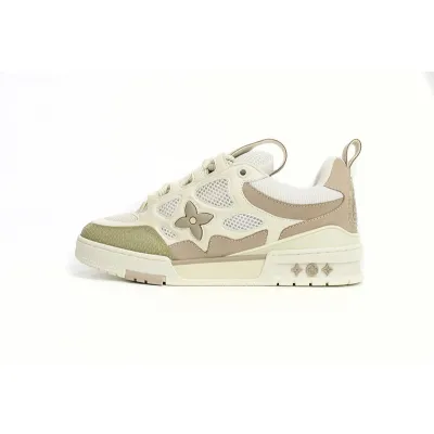 PK God Batch LOUIS VUITTON Skate Sneaker Beige White  01