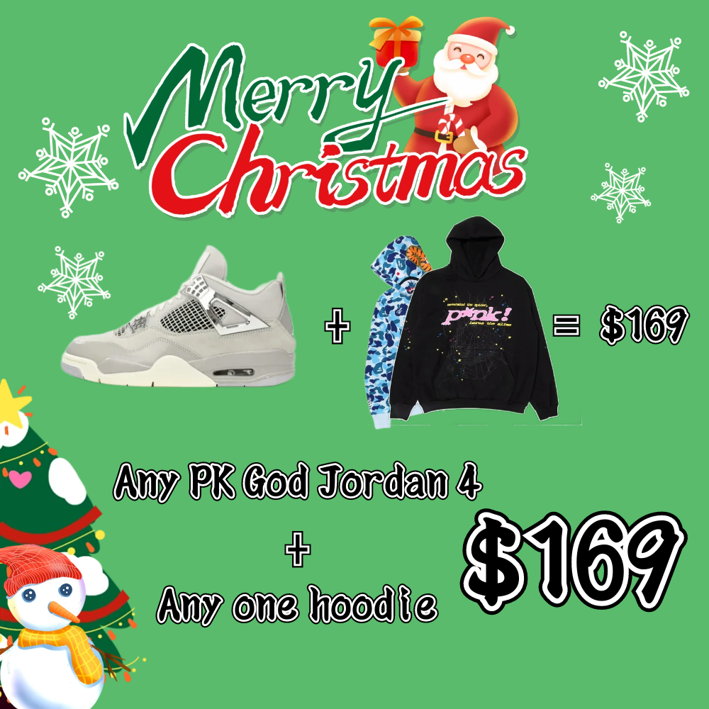 🎄Any a jordan 4 + any a hoodie only $169 🎄