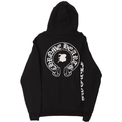 CHROME HEARTS BELLA LEATHER PATCH HOODIE 02