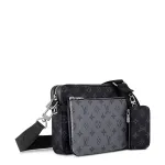 LOUIS VUITTON Trio Messenger Monogram Eclipse Reverse Gray