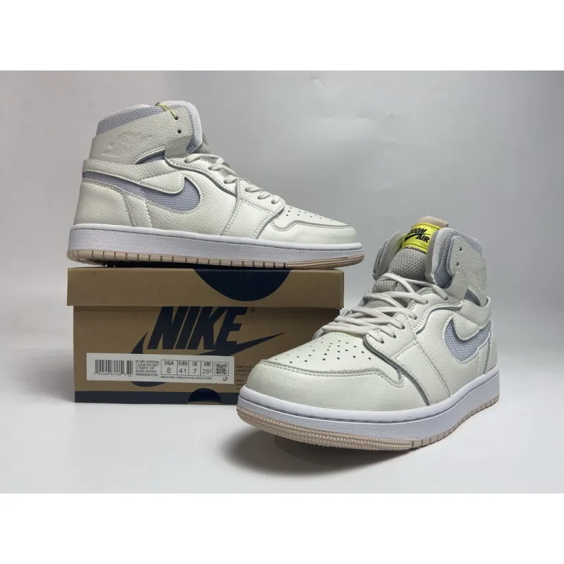 ljr batch air jordan 1 high zoom air cmft pearl white (w) ct0979-107