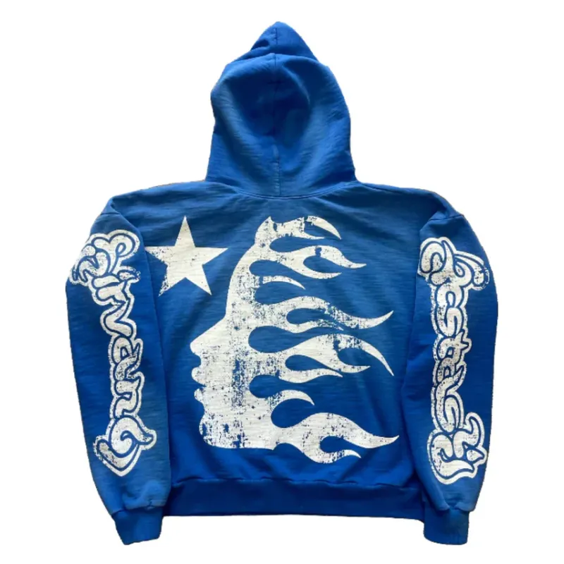 H*lst*r studios blue yoga hoodie