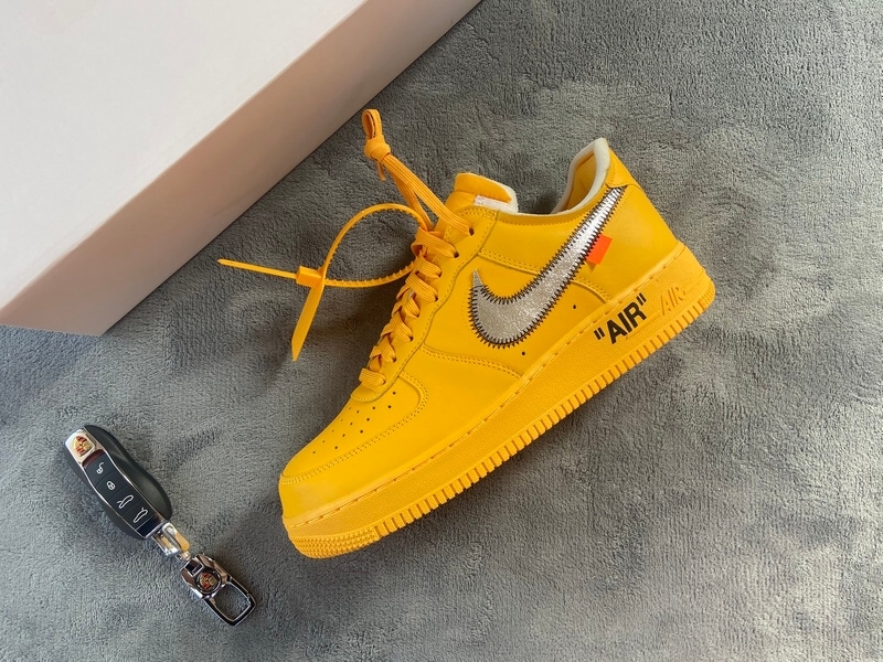 PK God Batch Nike Air Force 1 Low OFF-WHITE University Gold Metallic ...