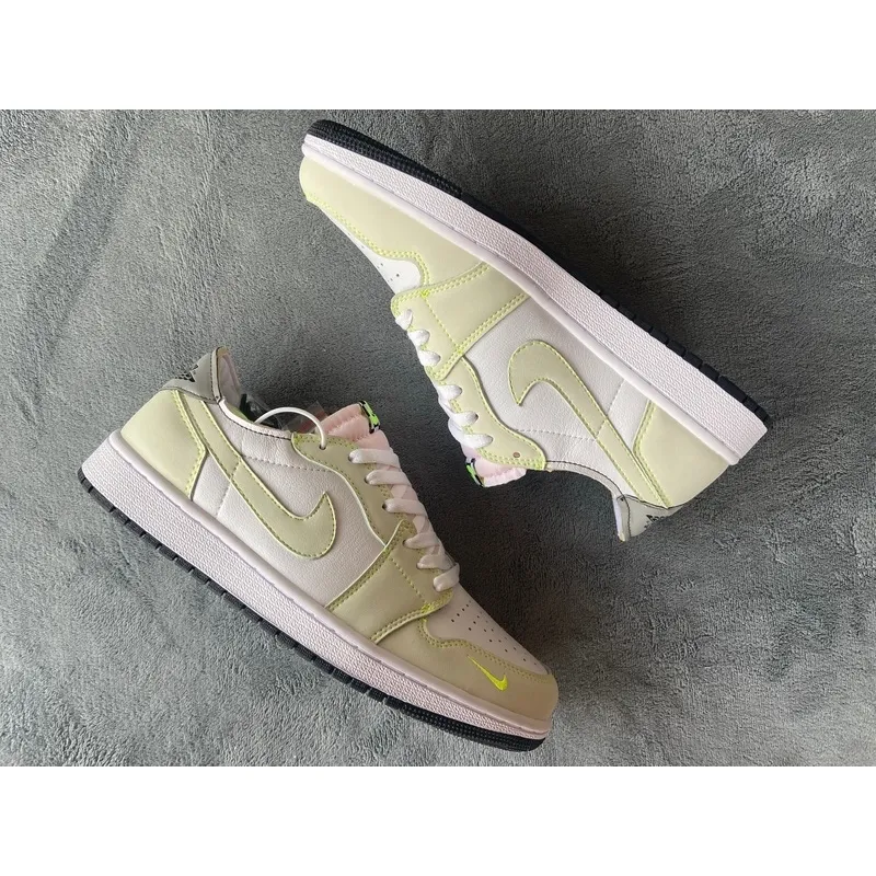 pkstockx air jordan 1 retro low white ghost green black dm7837-103