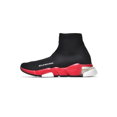 Balenciaga Speed Trainer Black Red-12 01