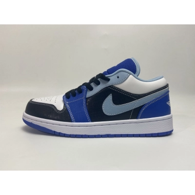 PKstockx Air Jordan 1 Low Black Blue White DH0206-400 01