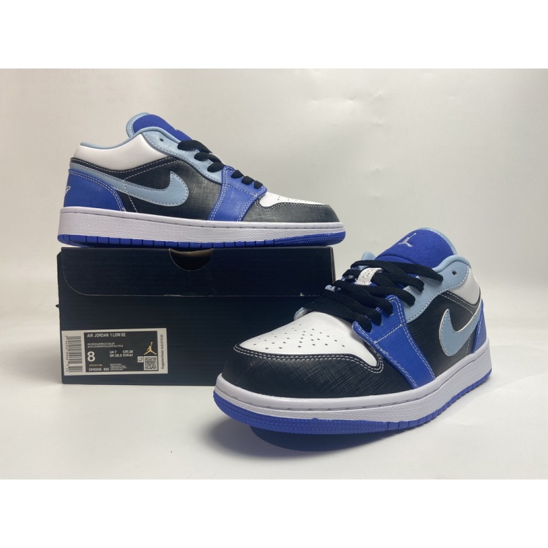 PKstockx Air Jordan 1 Low Black Blue White DH0206-400