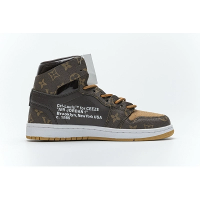 PK God Batch Louis Vuitton X Nike Air Jordan 1 (regular Jordan shoe box) 02