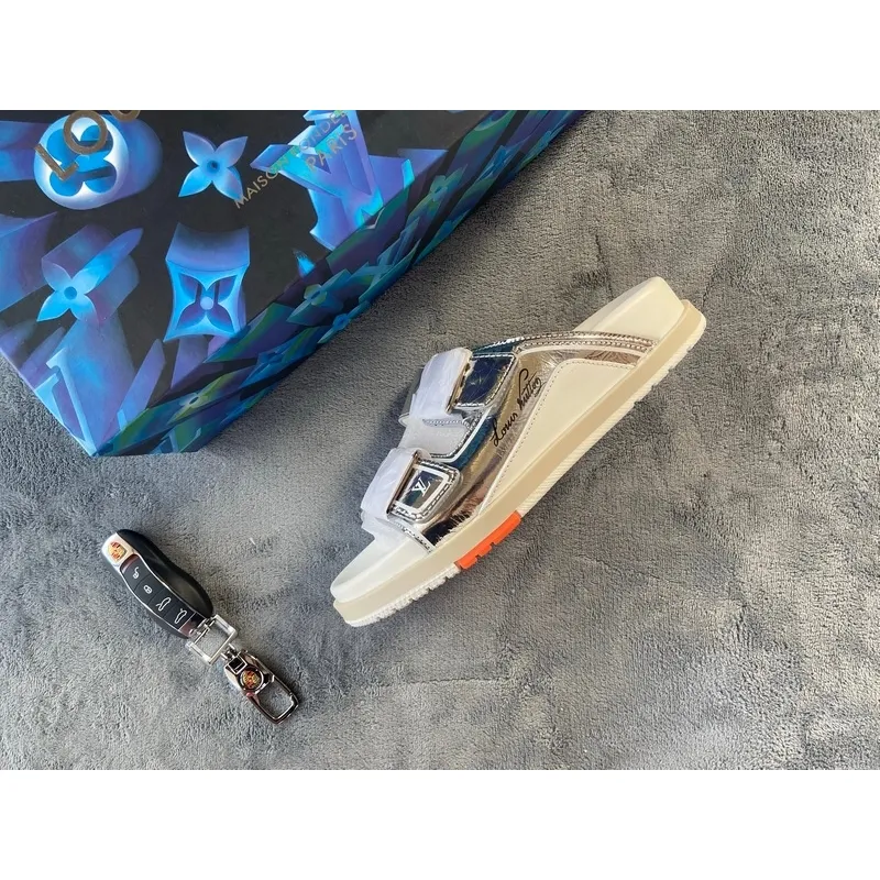 Pkstockx LOUIS VUITTON Trainer White Silver