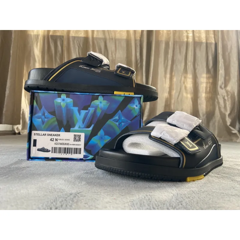 Pkstockx LOUIS VUITTON Trainer Black Yellow