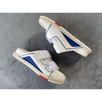 Pkstockx LOUIS VUITTON Trainer White Blue 02