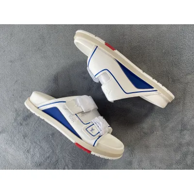 Pkstockx LOUIS VUITTON Trainer White Blue 02