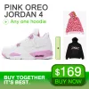Air Jordan 4 Pink Oreo + any hoodie