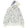 BAPE Space Camo Shark Full Zip Hoodie White
