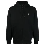 Polo Ralph Lauren Men's Double Knit Full-Zip Hoodie Sweatshirt Black