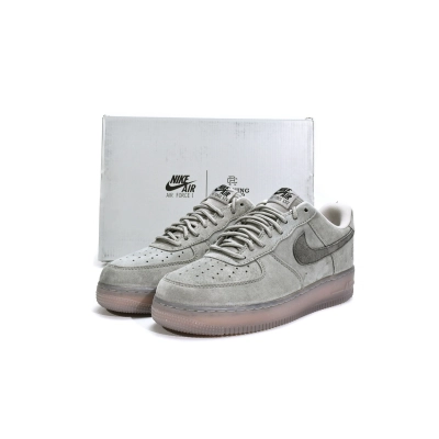 PK Reigning Champ x Nike Air Force 1 Low 07 LV8 Suede Light Grey/Black AA1117-118  01