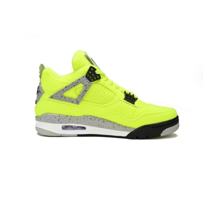 PK God Batch Tagz x Air jordan 4 Plush Fluorescent Yellow DV6773-700 02