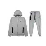 Nike Sportswear Tech Fleece Full-Zip Hoodie & Joggers Set Dark Heather Grey/Black