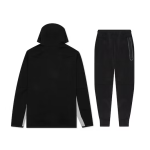 Nike Sportswear Tech Fleece Full Zip Hoodie & Joggers Set Black/Dark Grey Heather/White