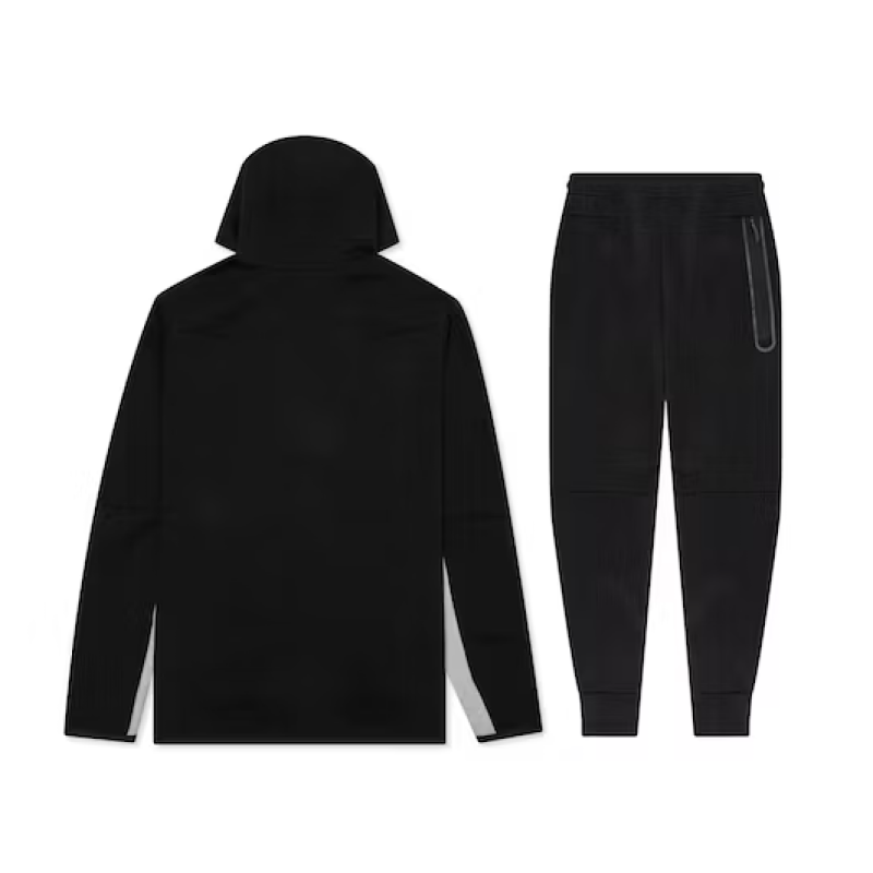 Nike Sportswear Tech Fleece Full Zip Hoodie & Joggers Set Black/Dark Grey Heather/White