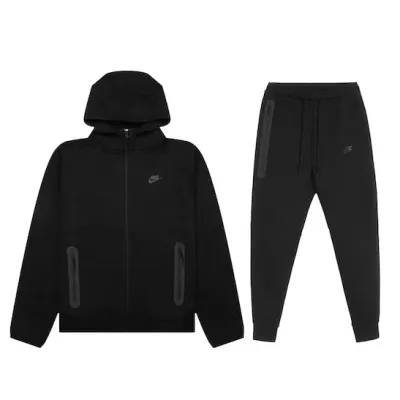 Nike Sportswear Tech Fleece Full-Zip Hoodie & Joggers Set Black/Black 01