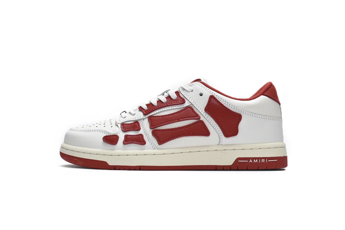 PK God Batch AMIRI Skel Top Low Whtie Red MFS003-124