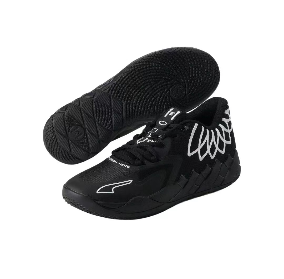 Puma LaMelo Ball MBO1 Lo Black White 376941-12