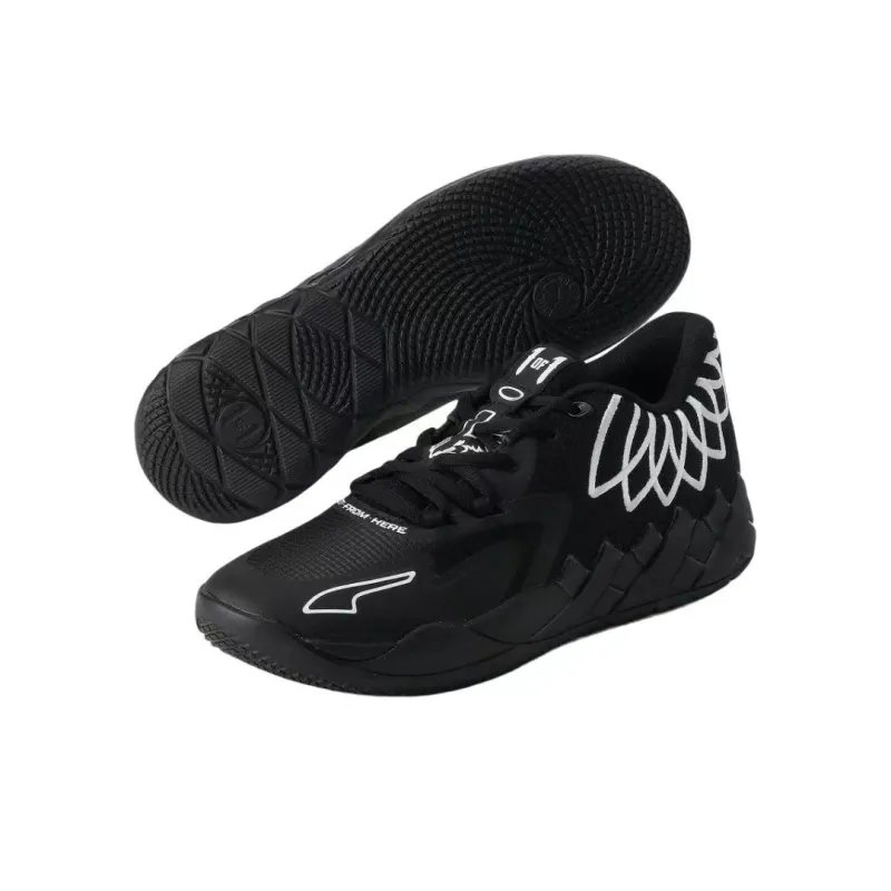 Puma LaMelo Ball MBO1 Lo Black White 376941-12