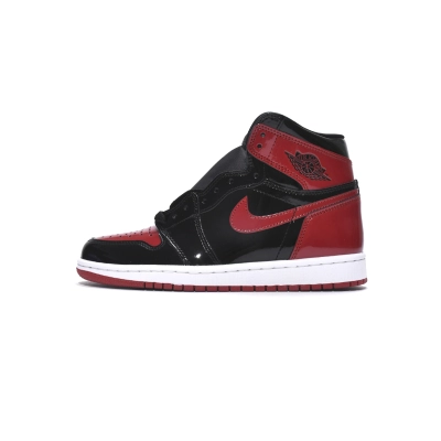 PK God Batch Air Jordan 1 High OG Bred Patent 555088-063 01